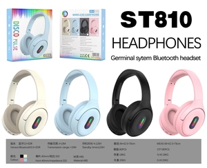 Nuevos auriculares ST810 LED para niños, auriculares en forma de corazón, auriculares con luz respiratoria, auriculares inalámbricos para juegos - Product Image 5