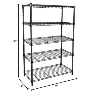 Étagères métalliques chromées de haute qualité à 6 niveaux, capacité de 800 lb, homologuées NSF - Product Image 1