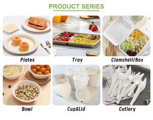 Dùng Một Lần Takeaway Bã Mía Nhanh Chóng Thực Phẩm Container 9*6 Inch Phân Hủy Sinh Học Mía Bã Mía Bento Hộp Ăn Trưa - Product Image 6