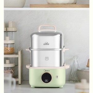 Midea <b>Electric</b> <b>Steamer</b> 2 Layer 10L+ Stainless Steel Anti Dry Burn Mechanical Control Green - Product Image 3