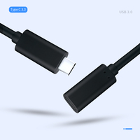 Cable de Extensión USB 3.0 Tipo C Hembra con Diseño Único, Trenzado Flexible y Suave, Fácil de Guardar, Sincronización de Datos 3.1 y Carga para Computadoras y Teléfonos Móviles