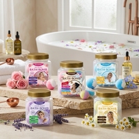Bombes de bain à la rose aux herbes, marque privée, 6 pièces, 100g, huiles essentielles naturelles, aromathérapie, blanchissantes, hydratantes