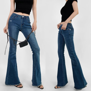 Grossiste personnalisé professionnel Coupe ajustée avec ourlet brut Jupe Jeans pour femmes Tendances pour Femme - Product Image 5