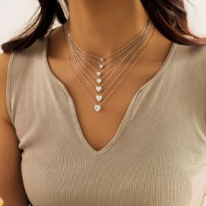 Collar Dylam Dainty Simplicity con Cadena de Plata 925, Piedra Principal de Varios Tamaños, Forma de Corazón Infinito, con Colgante de Circonia 5A - Product Image 4