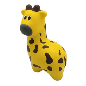 PU Foam Wholesale Giraffe Shape Stress Ball Custom Logo Animal Shape Hot Selling High Quality Stress Ball
