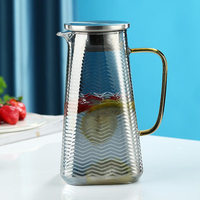 Kwaliteitsglas waterkan, karaf en kanjerset met deksel, hittebestendig, borosilicaat, luxe uitvoering, groothandel, fabrieksleverancier, goedkope prijs