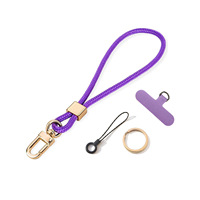 Dragonne de poignet personnalisée pour téléphone portable, cordon de 20 cm pour clés, porte-badge, porte-carte d'identité, portefeuille, étui pour écouteurs avec emballage OPP
