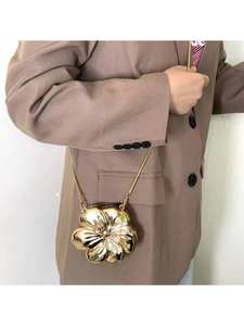 Rose Gold Acrylic Women Clutch <b>Bag</b> Single Strap Gloss PVC Messenger <b>Bag</b> Stylish INS Tote <b>Bag</b> Zhejiang China - Product Image 6