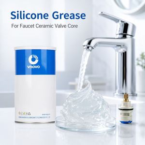 Graisse silicone Vnovo imperméable de qualité alimentaire NSF H1 non toxique blanche certifiée ISO9001 NLGI 1 Lubrification haute température - Product Image 4