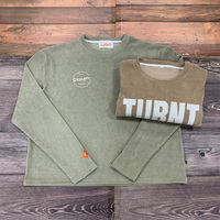 Pull ras du cou côtelé à logo brodé sur mesure Vente en gros 400 GSM Vintage Boxy Sweat-shirt ras du cou pour hommes