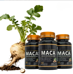 Capsules de Maca <span class=keywords><strong>extra</strong></span>-fortes à marque privée OEM, pilules à base de racine de Maca noire originale, suppléments énergétiques naturels pour hommes - Product Image 2