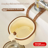 Panier d'égouttage suspendu transfrontalier pour évier, filtre à résidus alimentaires, support de rangement de cuisine pour restes et morceaux