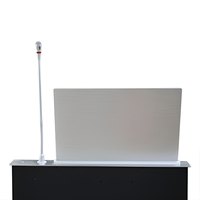 Système de conférence pour salle de réunion professionnelle avec moniteur LCD escamotable et microphone intégré