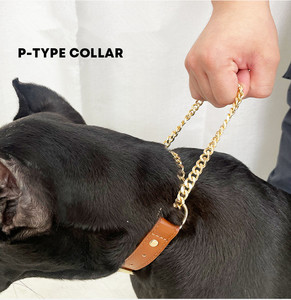 Colliers <span class=keywords><strong>pour</strong></span> chiens en acier inoxydable, anti-explosion, doubles chaînes solides et en cuir, tailles S-2XL <span class=keywords><strong>pour</strong></span> toutes les tailles de chiens - Product Image 2