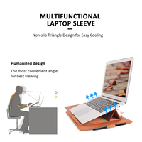 11 12 13 14 15 pouces pochette d'ordinateur multifonctionnelle avec support de béquille pour étui MacBook avec sac de souris