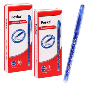 Articles de papeterie en gros : Stylo à encre bleue effaçable par frottement avec capuchons amovibles pour les devoirs, la révision et le travail au bureau - Product Image 1