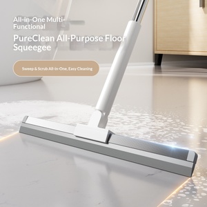 Nuevo Raspador de Piso de Silicona, Escoba Mágica de Acero Inoxidable para el Hogar, Baño, Inodoro y Cabello - Product Image 1