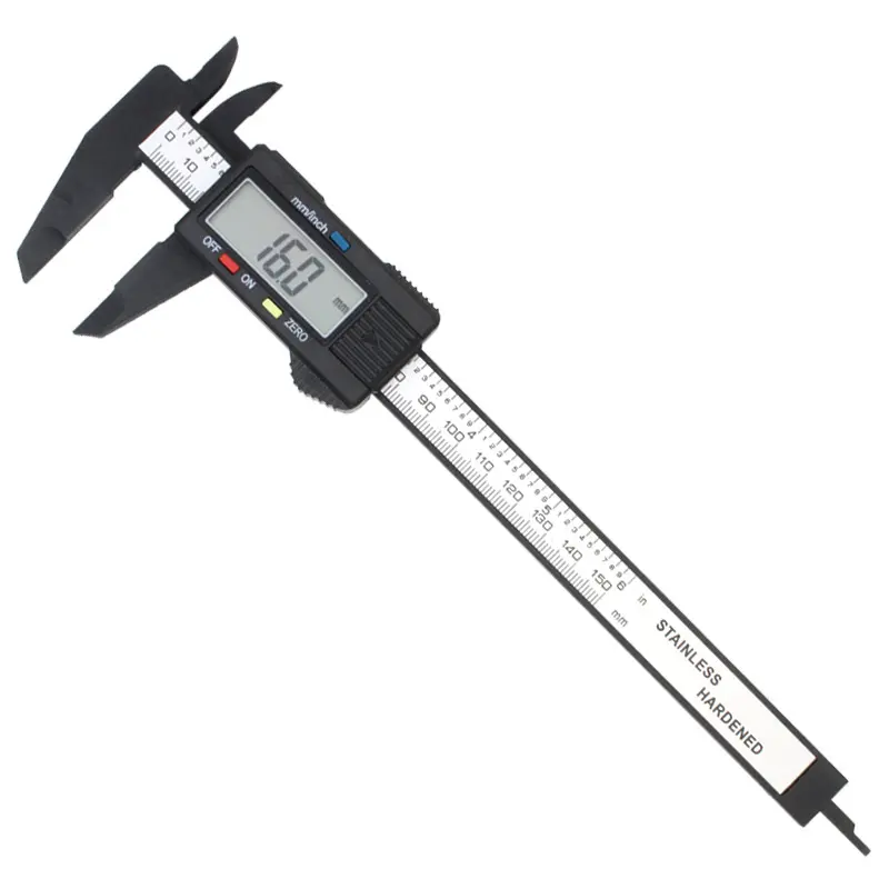 Wholesale Plastic Electronic Digital Caliper 0-150mm carbon fiber Jewelry Vernier Caliper