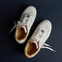 Chaussures de skate décontractées vintage pour hommes, personnalisées OEM, de haute qualité, blanches, à semelle épaisse, fabriquées à la main, respirantes, en cuir pleine fleur