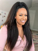 Extensions de cheveux en queue de cheval 100% cheveux humains, lisses et crépus, à clipser, mi-hautes mi-basses, tendance, sans couture, aspect naturel pour femmes