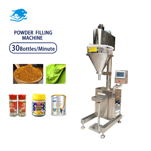 Máquina de Llenado de Polvo Semiautomática Controlada por PLC para Metal/Plástico/Vidrio de 10g-2000g, para Leche/Café/Chile en Polvo, con Báscula Electrónica - Product Image 1