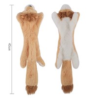 Fournisseurs d'animaux de compagnie Posture couchée imitative longue sans farce peau d'animal coquille jouets 45cm morsure Vocal grinçant son peluche jouet pour chien
