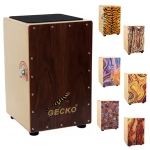 Gecko CL50 Full Size Flamenco Cajon Drum Percussion Instrument Natural Professional Musical Instrument Cajon Box Drum With Snare