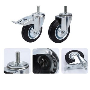 360 Rotatable Uretano Heavy <span class=keywords><strong>Duty</strong></span> Rodízio Wheels3/ <span class=keywords><strong>4</strong></span>/ <span class=keywords><strong>5</strong></span>/<span class=keywords><strong>6</strong></span>/8 Polegada Rodas De Borracha para Skate - Product Image 4