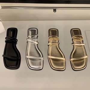 Sandalias de tacón grueso estilo hada con perlas para mujer - Moda de verano, parte superior de malla transpirable, forro de piel sintética, suela de goma - Product Image 1