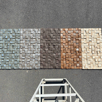 Panneau mural 3D imitation bois, design de panneau mural en bois, 1200*600*45mm, imperméable, résistant au feu, pour la décoration murale de jardin