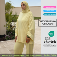 Ensemble de burkinis sportifs pour femmes musulmanes, en polyamide, séchage rapide, coupe ample, été, imperméable, respirant, doux pour la peau