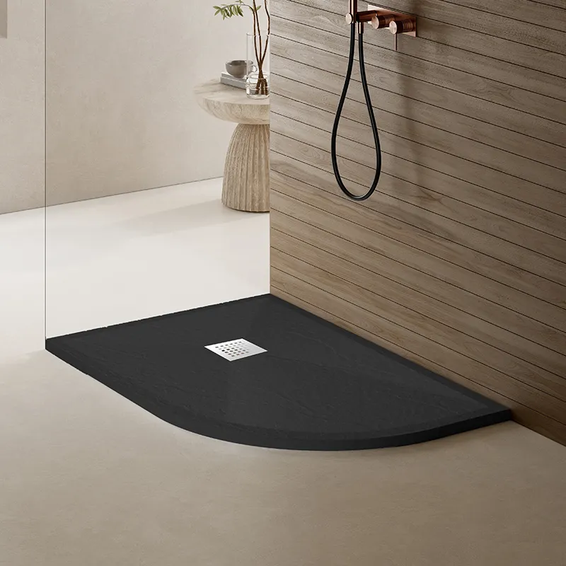 Good Price offset qusdrant waterproof artificial floor for shower tray poly stone 800x800 shower base for shower door s