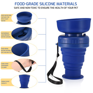 New Pet Feeding <b>Drinking</b> Cup Leak Proof Foldable Portable Food Grade Silicone <b>Dog</b> Pet Water <b>Bottle</b> for Outdoor - Product Image 2