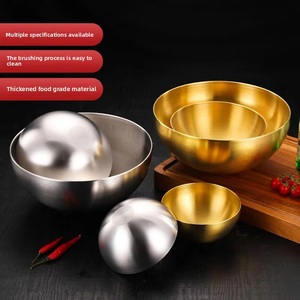 Best-Seller Eco-Friendly Aço Inoxidável Coreano Mixing <span class=keywords><strong>Bowl</strong></span> uma Saladeira Golden <span class=keywords><strong>Fruit</strong></span> para Restaurante Partes - Product Image 3