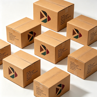 Boîte d'expédition en carton ondulé recyclé écologique, personnalisable avec logo, pour l'expédition de marques éco-responsables - Conception gratuite, vente en gros