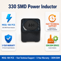 Inducteur de puissance blindé magnétique 330 33uH à faible bruit et haute efficacité pour SMPS, bobine d'inductance CMS