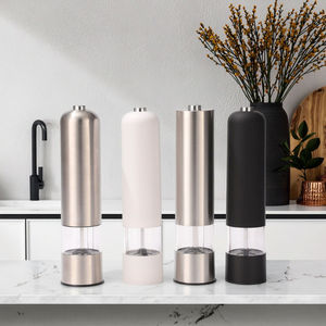 Оптовый набор электрических мельниц для соли и перца из пластика, автоматические, на батарейках, экологичные, с управлением одной кнопкой, на литиевых батареях - Product Image 3