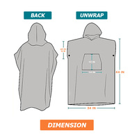 Serviette de bain à capuche en microfibre pour adulte, poncho de surf pour adulte, impression numérique changeante, broderie personnalisée en coton