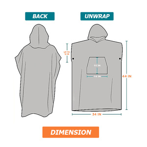 <span class=keywords><strong>Poncho</strong></span> da Spiaggia con Cappuccio per Adulti in Microfibra con Logo Personalizzato Ricamato o Stampa Digitale - Product Image 2