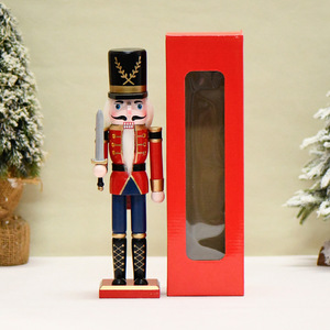 Novedad en Oferta Soldado Cascanueces de Madera 9*7.5*30cm Muñeco Adorno Navideño para Decoración de Navidad y Año Nuevo - Product Image 4