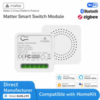 Module de commutation intelligent Wi-Fi Matter, relais de protection, contrôle sans fil HomeKit, compatible avec HomeKit, Alexa, Google Home, SmartLife