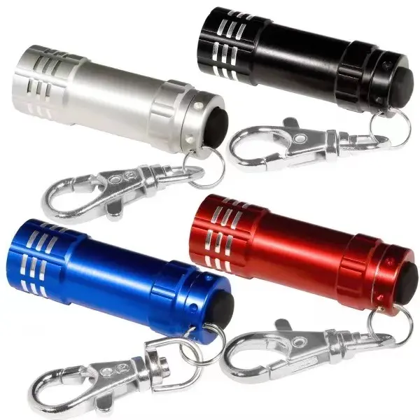 Custom Made High Quality Multi functional Keychain Flashlight,3 LED Portable Mini Key chain Kids Flashlight