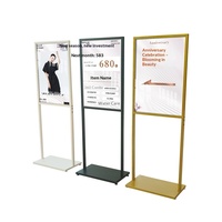 Support publicitaire vertical pour centre commercial, affichage extérieur double face, présentoir autoportant pour affiches de supermarché