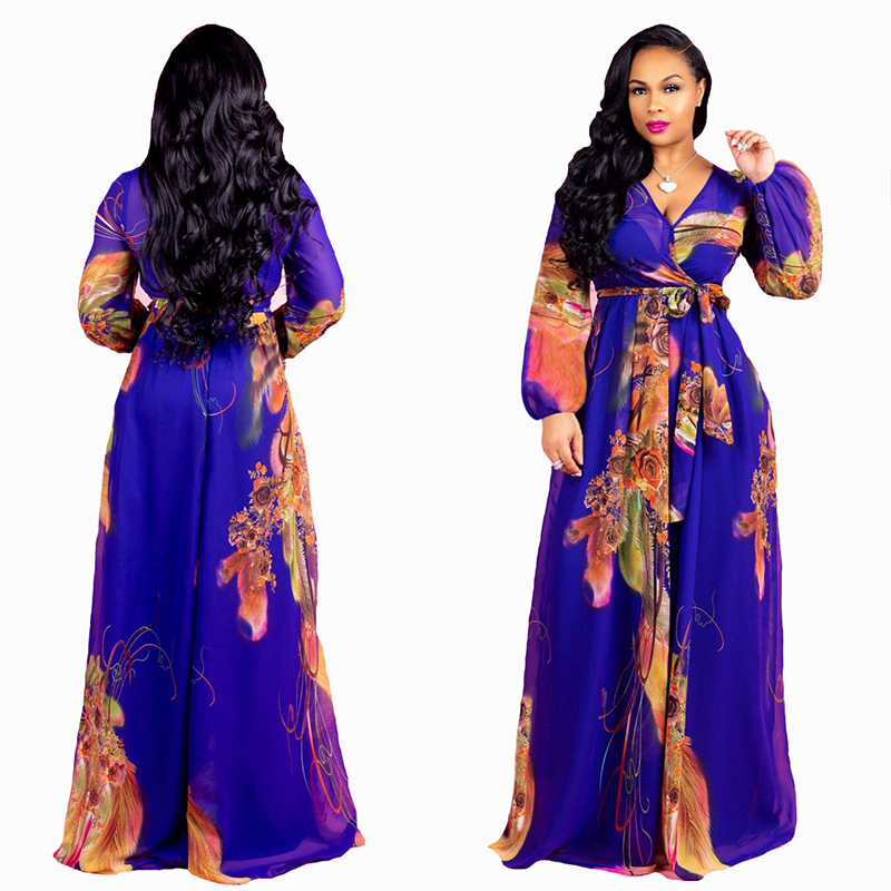 Robes ankara à manches longues