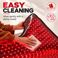 Couverture de luminothérapie LED infrarouge rouge en promotion, 660nm 850nm, tapis complet pour le corps, 3252 LED, garantie 1 an, usage commercial et domestique