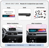 Lecteur DVD de voiture double 13 pouces, autoradio Android, écran tactile, navigation GPS, Carplay, Android Auto pour Mazda CX-5 2017-2025
