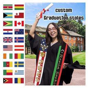 Estolas de Graduación Personalizadas Clase 2025 con Inspiración Polinesia para Estudiantes Universitarios/Graduados - Product Image 2