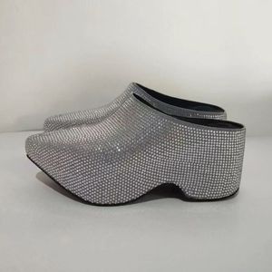 Ladies Shoes Free Shipping Full Rhinestone Sandalia Plataforma High Quality Style Chunky Platform <b>Sandals</b> - Product Image 4