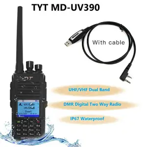 TYT MD-UV390-walkie-talkie de doble banda resistente, Walkie Talkie con GPS, impermeable, DMR Tier I & II/analógico, 144 y 430MHz, DM1701 1801