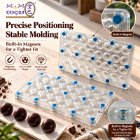 Moule à chocolat Tangba personnalisé magnétique 2-en-1 en forme de ballon de football 3D, en polycarbonate, 32 cavités, 15g, démoulage facile, qualité alimentaire FDA LFGB
